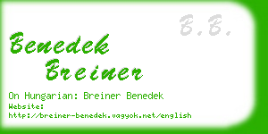 benedek breiner business card